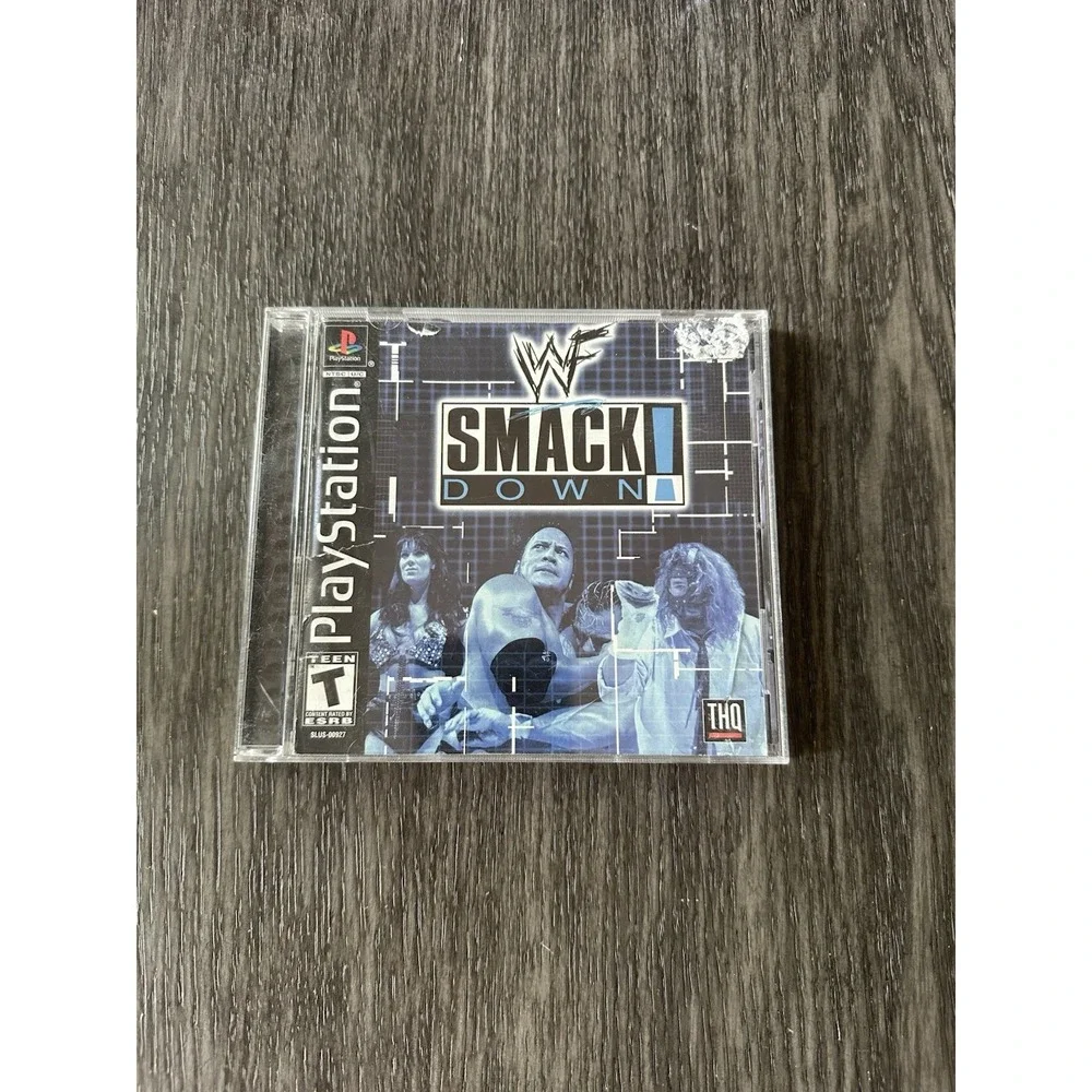 WWF Smack Down (PlayStation 1‎ PS1) Black Label Manual Untested